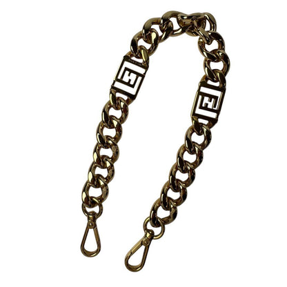 Fendi Metal Chain Gold Strap Necklace