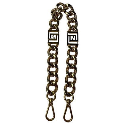 Fendi Metal Chain Gold Strap Necklace — view 3