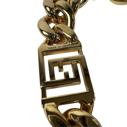 Fendi Metal Chain Gold Strap Necklace — view 6
