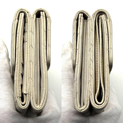 Chanel Wallet Chez Blanc Stitch Hook Trifold — view 9