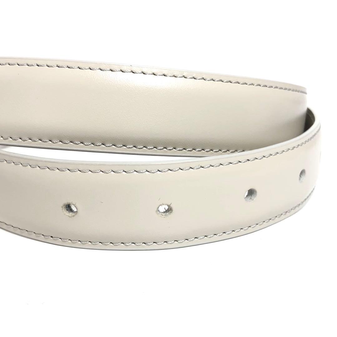 Celine Leather Belt Triomphe Gold Hardware