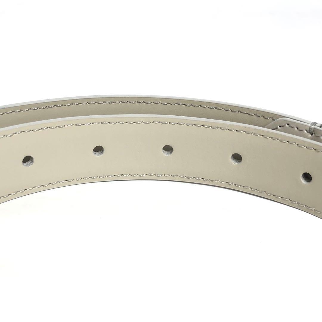 Celine Leather Belt Triomphe Gold Hardware