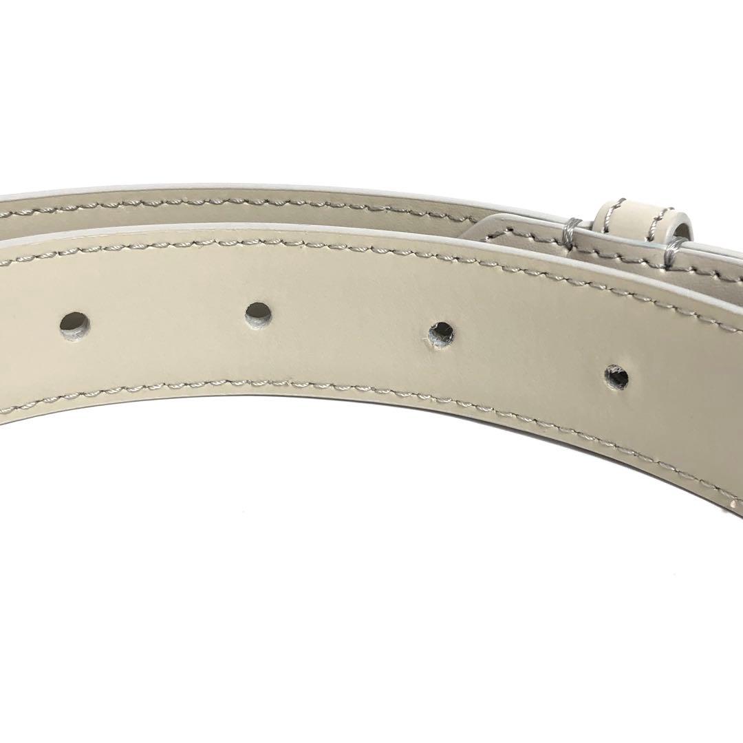 Celine Leather Belt Triomphe Gold Hardware
