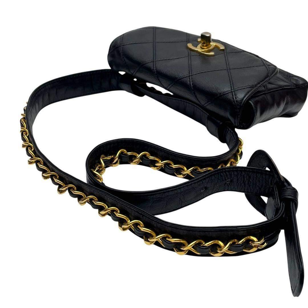 Chanel Quilted Bicolor Waist Shoulder Bag Pouch — view 6