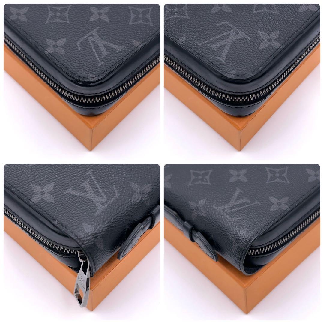 Louis Vuitton Monogram Eclipse Zippy XL Wallet Black — view 8