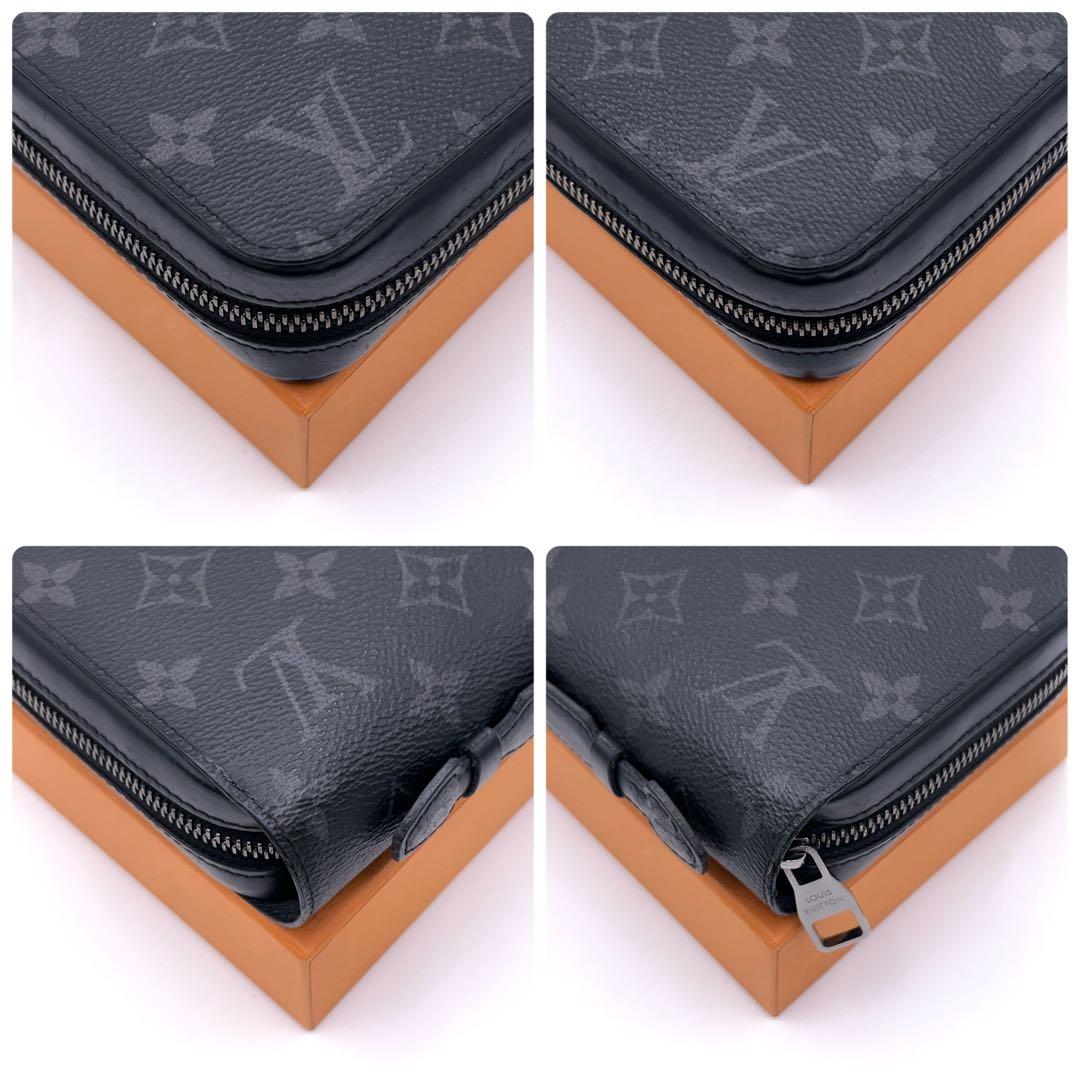 Louis Vuitton Monogram Eclipse Zippy XL Wallet Black — view 9