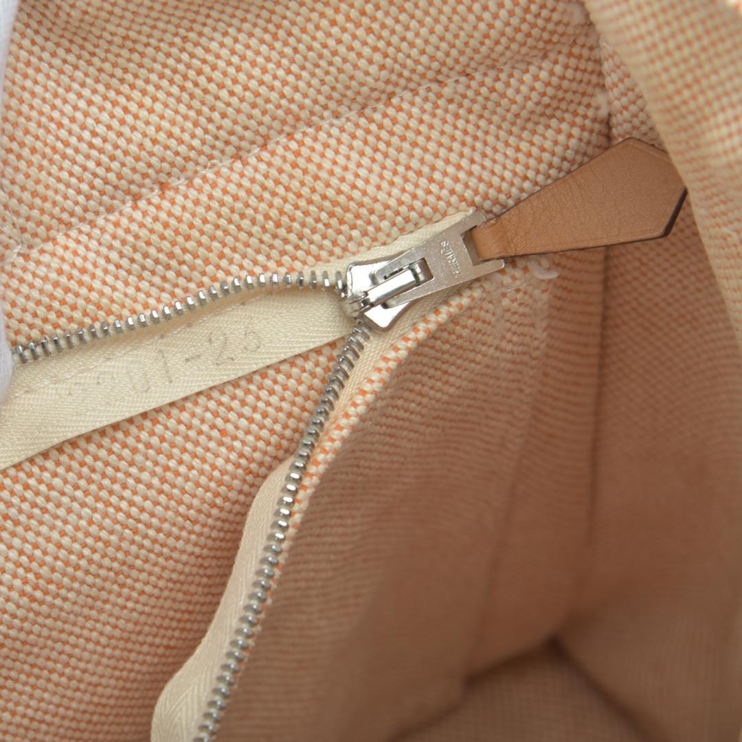 Hermes New Fourre Tout PM Handbag Canvas Orange Beige