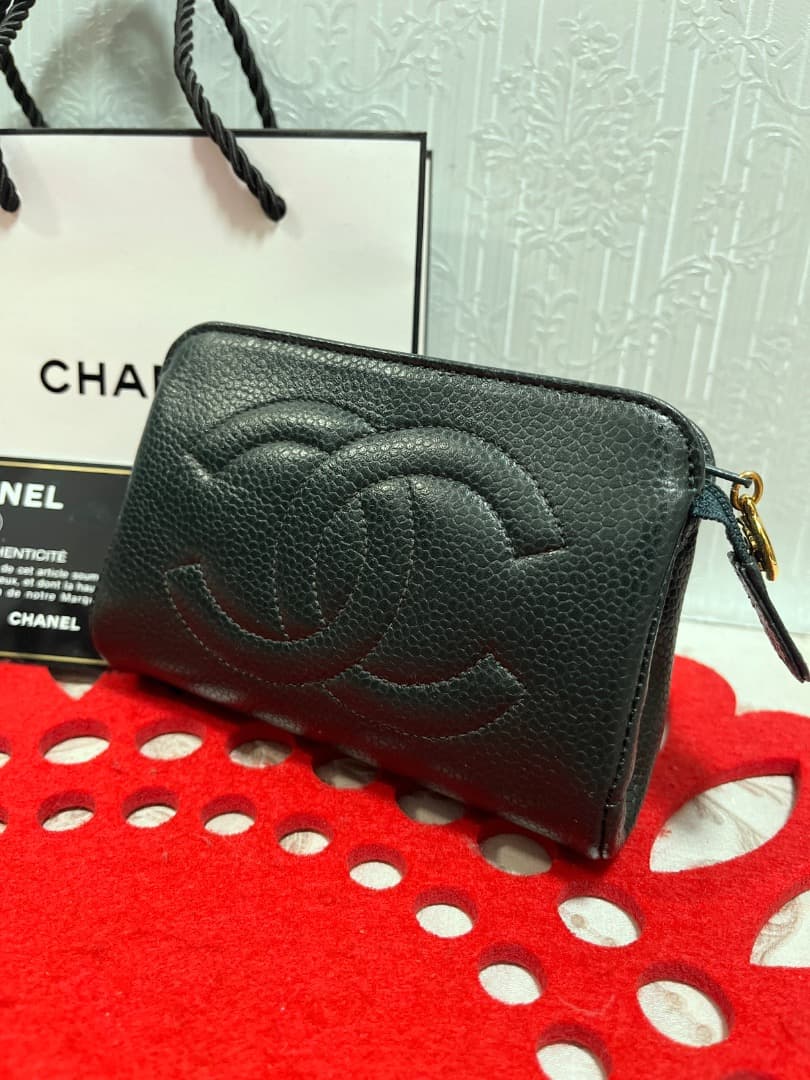 Chanel Caviar Leather Pouch