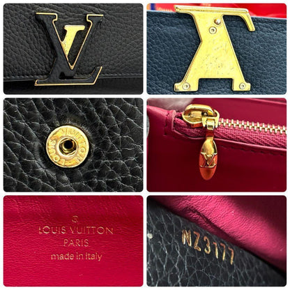 Louis Vuitton Wallet Portefeuille Capucines Taurillon Black — view 9