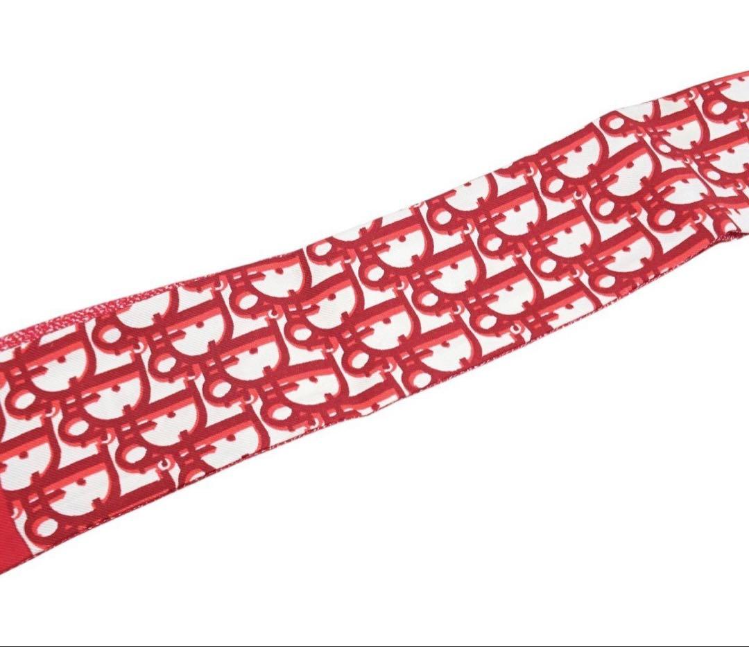 Dior Ribbon Scarf Red — view 2