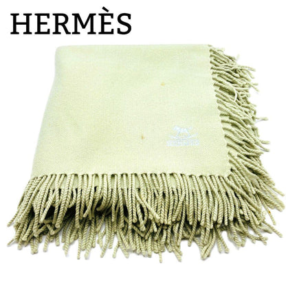 Hermes Shawl Light Green 100% Cashmere with Tags
