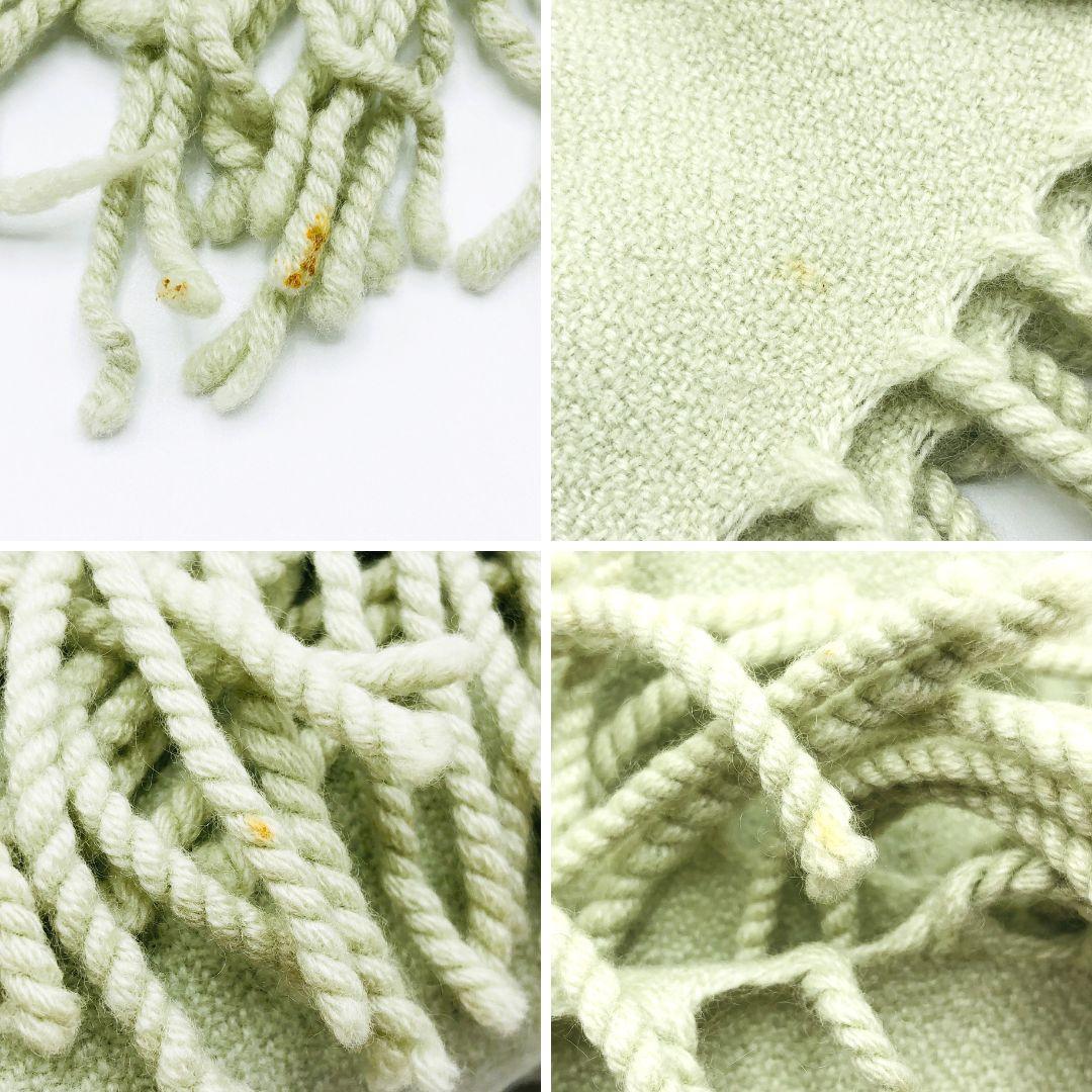 Hermes Shawl Light Green 100% Cashmere with Tags