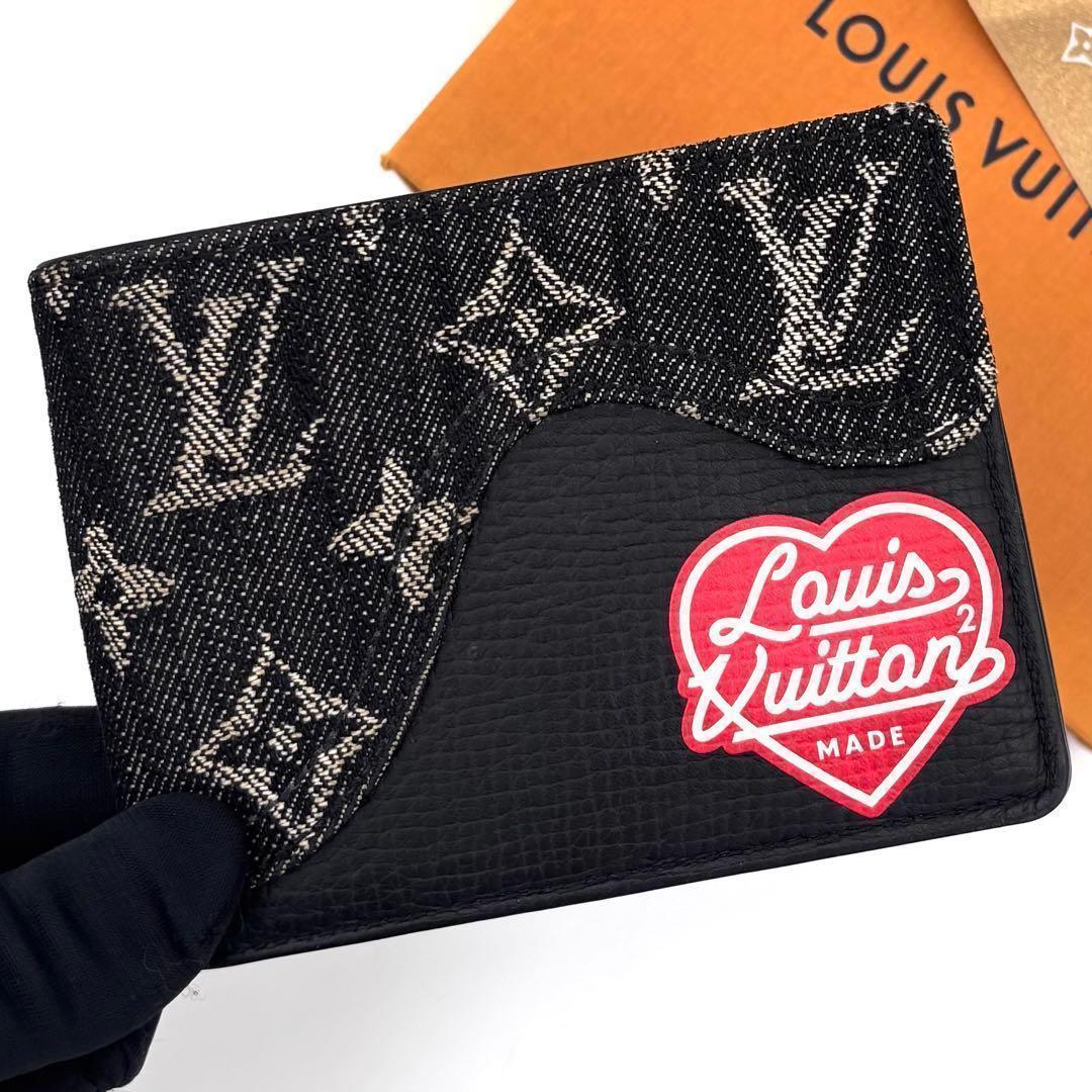 Louis Vuitton Monogram Denim Portefeuille Slender NIGO Wallet