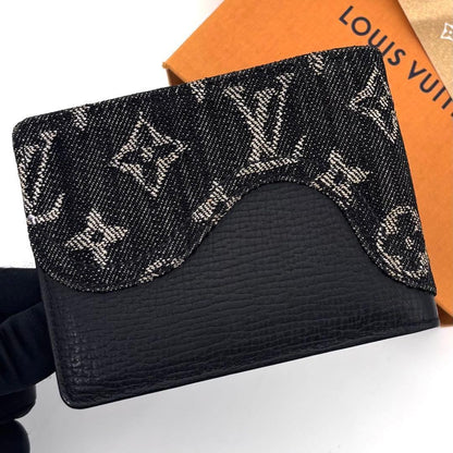 Louis Vuitton Monogram Denim Portefeuille Slender NIGO Wallet — view 2