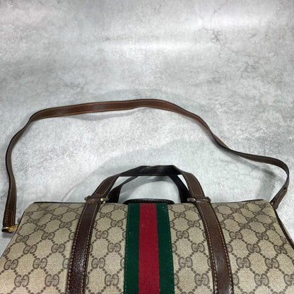 Gucci GG Sherry Line 2-Way Boston Bag Brown — view 4