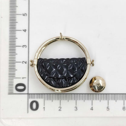 Chanel Brooch CC Logo Gold Quilted Bag — view 6