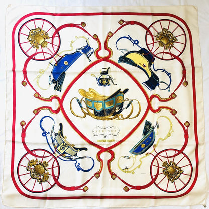 Hermes Carre 90 Spring Springs Scarf with Tags