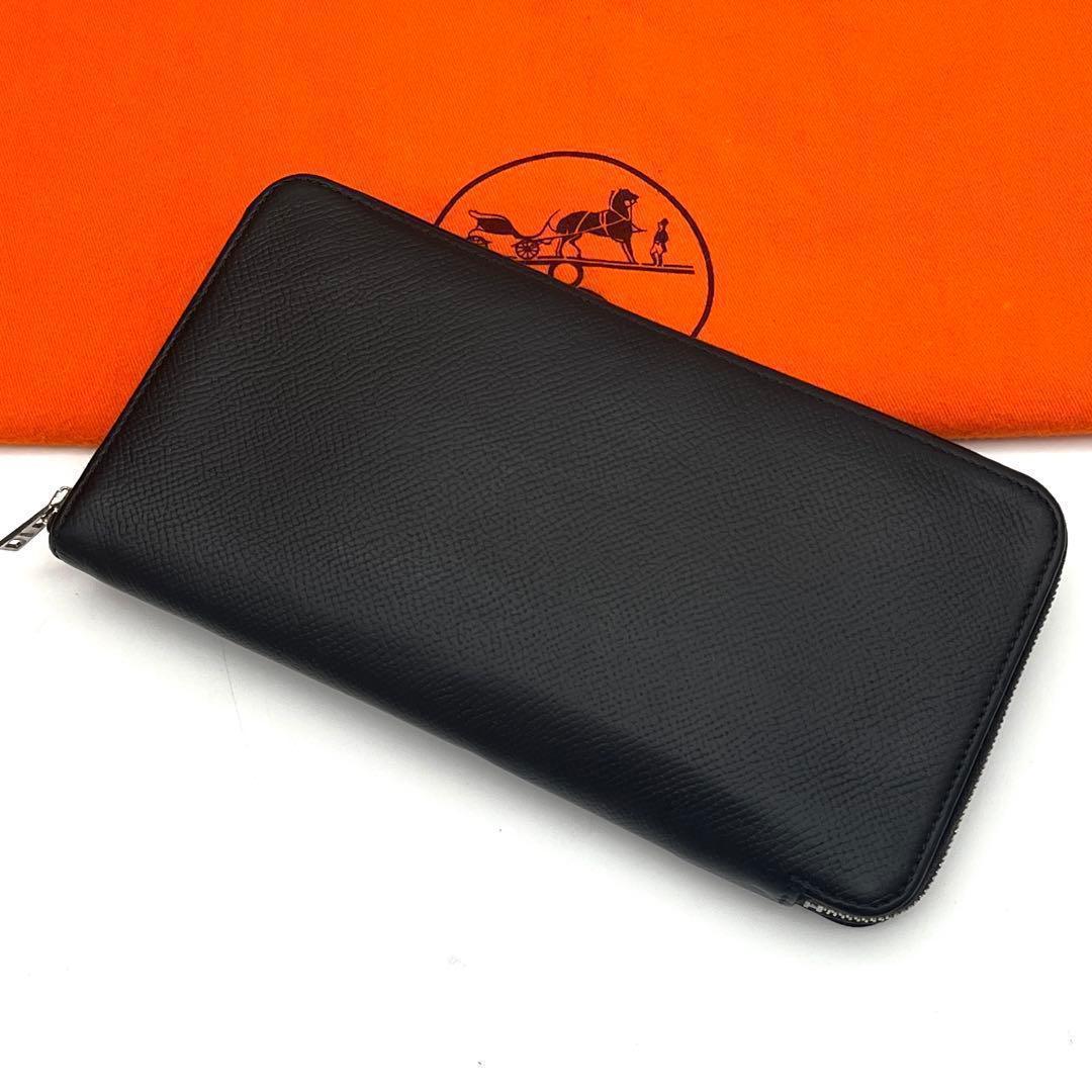 Hermes Azap Long Silk in Wallet Leather Black — view 2