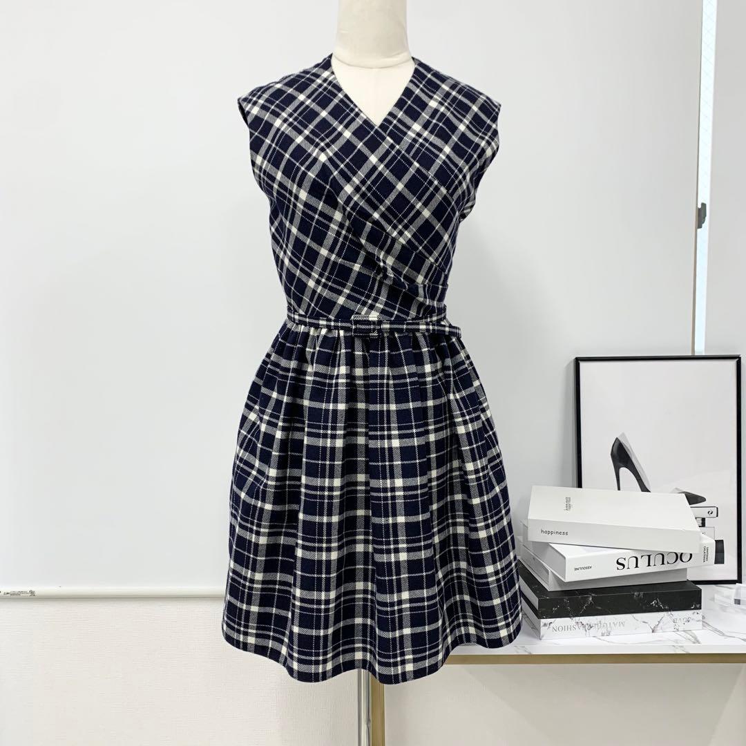 Dior Wool Dress Wrap Over Short