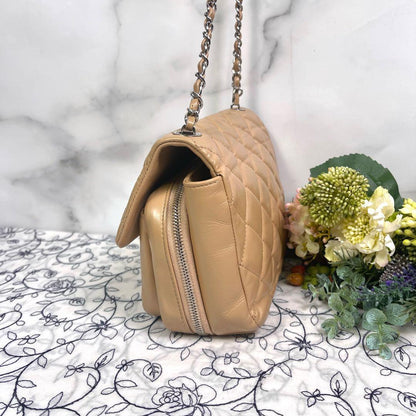 Chanel Double Flap Chain Shoulder Bag Quilted — view 7