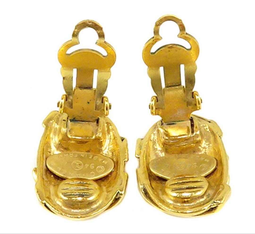 Chanel CC Logo Oval Earrings — view 2