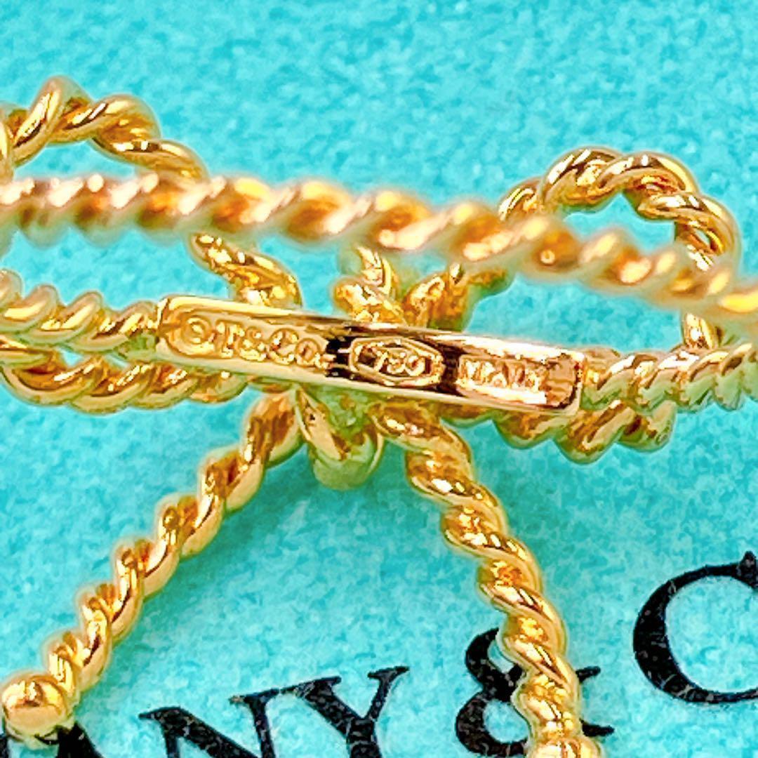Close To Tiffany & Co Ribbon Twist Ring #8 18K