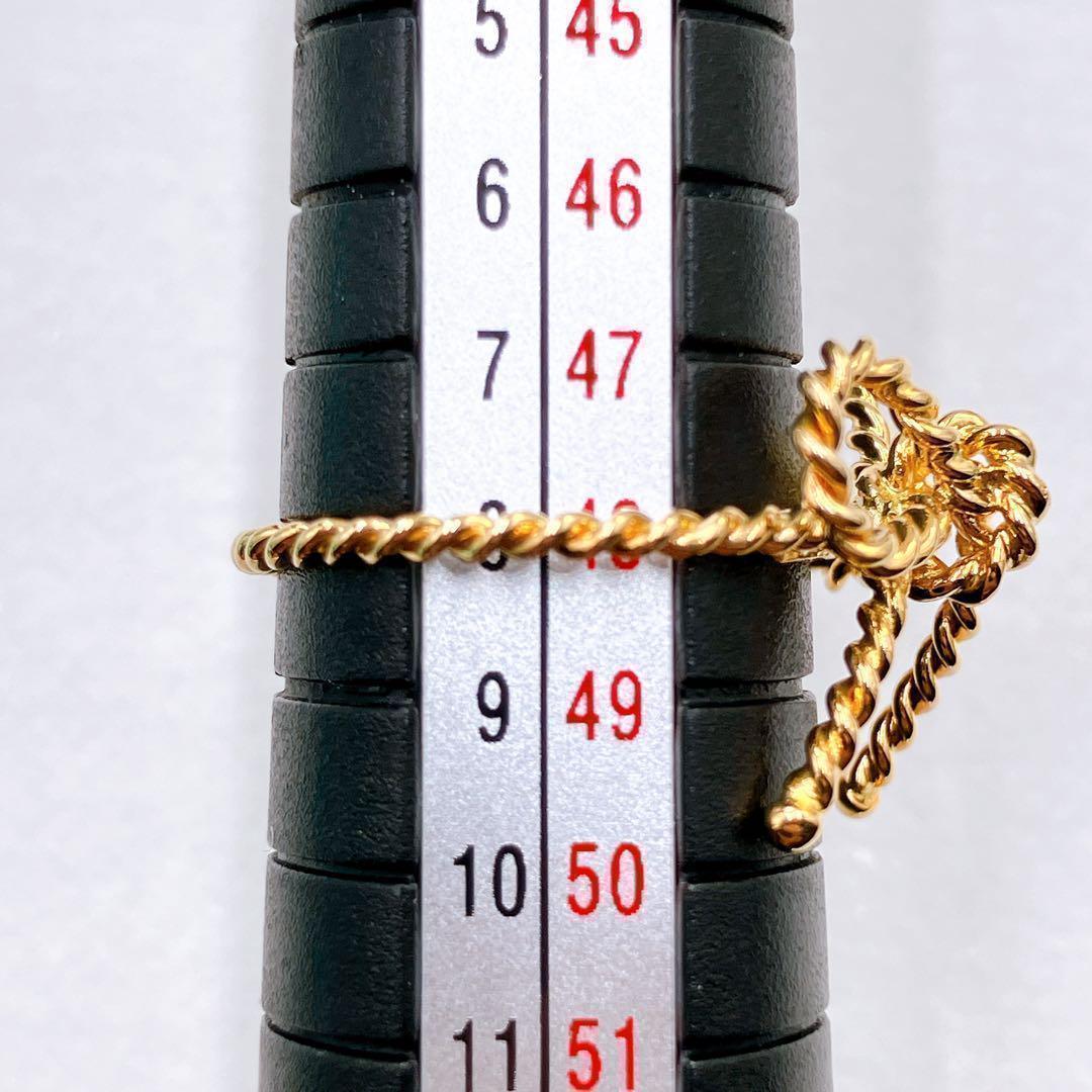 Close To Tiffany & Co Ribbon Twist Ring #8 18K