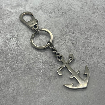 Gucci Anchor Key Ring Silver Color Motif Key Holder
