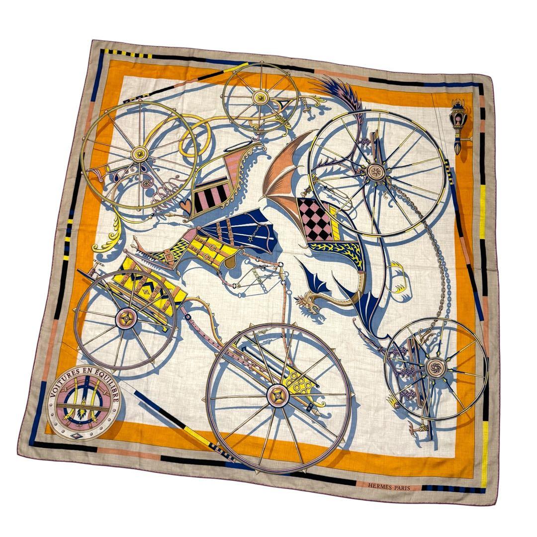 Hermes Carre Geant 140 Voiture Unique Exquisite Carriage Scarf