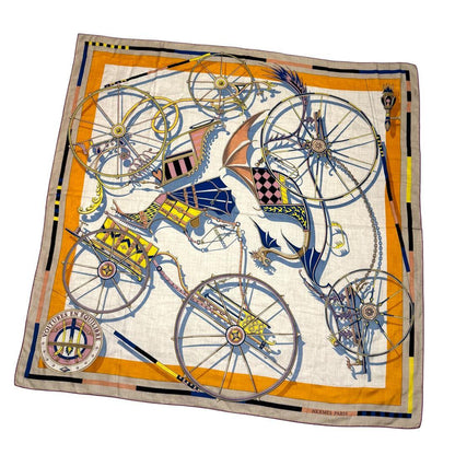 Hermes Carre Geant 140 Voiture Unique Exquisite Carriage Scarf