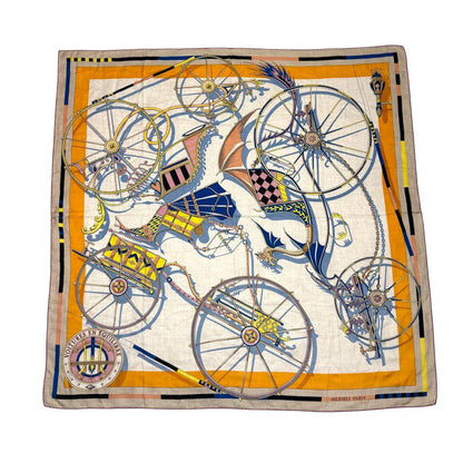 Hermes Carre Geant 140 Voiture Unique Exquisite Carriage Scarf — view 2