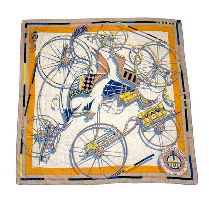 Hermes Carre Geant 140 Voiture Unique Exquisite Carriage Scarf — view 4