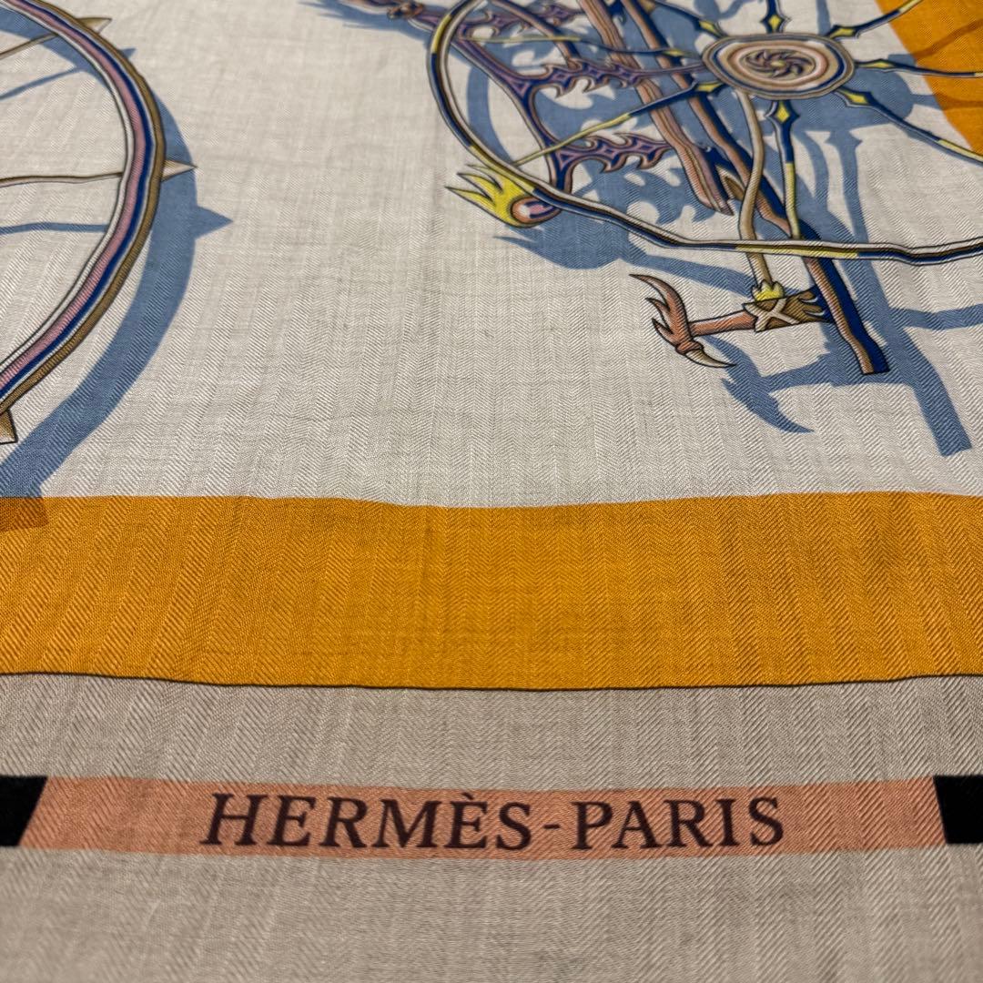 Hermes Carre Geant 140 Voiture Unique Exquisite Carriage Scarf — view 5