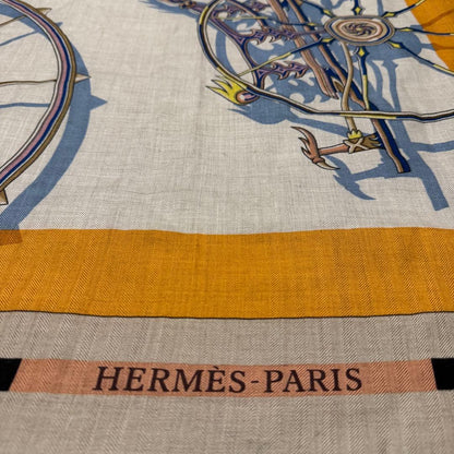 Hermes Carre Geant 140 Voiture Unique Exquisite Carriage Scarf — view 5