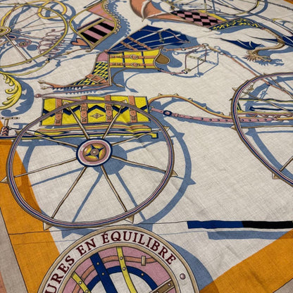 Hermes Carre Geant 140 Voiture Unique Exquisite Carriage Scarf — view 6