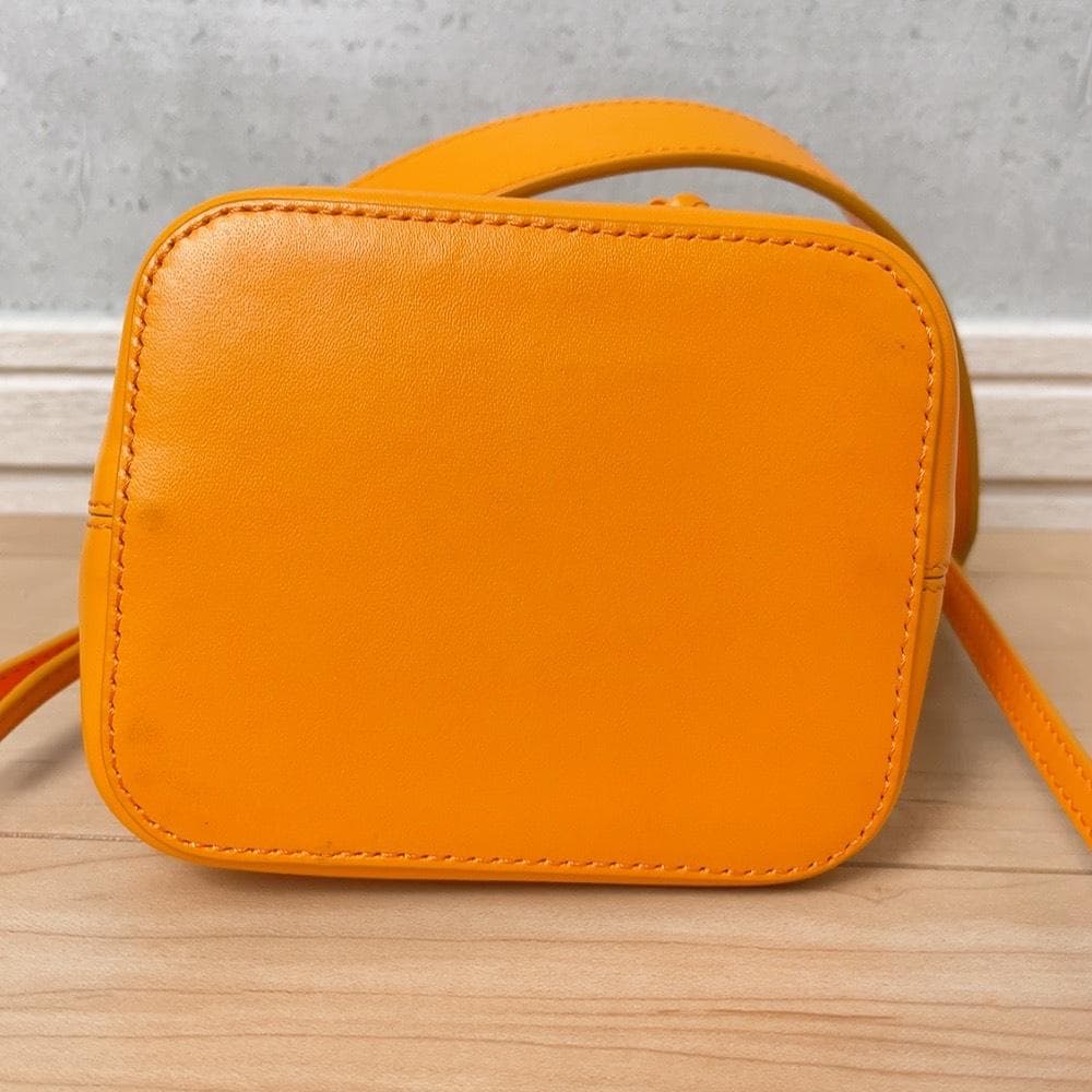 Fendi Montresor Drawstring Bucket Bag Mesh Orange 2-Way — view 5