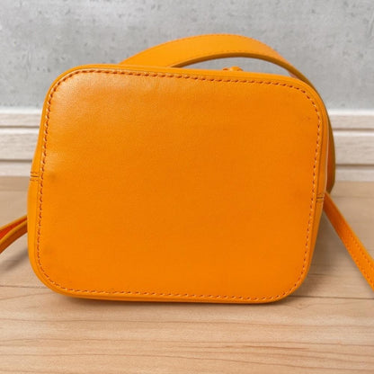 Fendi Montresor Drawstring Bucket Bag Mesh Orange 2-Way — view 5