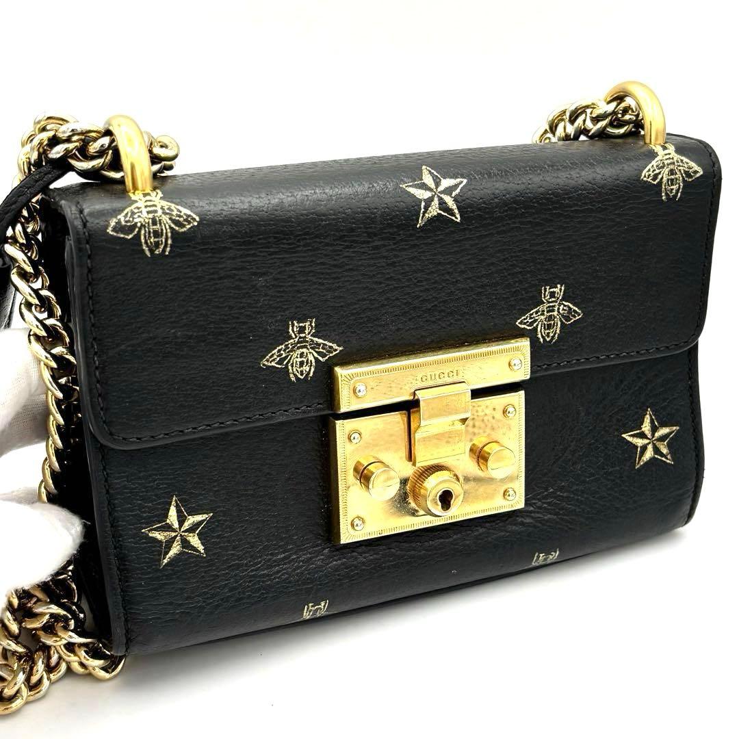 Gucci Che Padlock Star Black Handbag