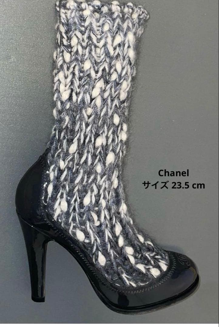 Chanel Knit High Heels Boots