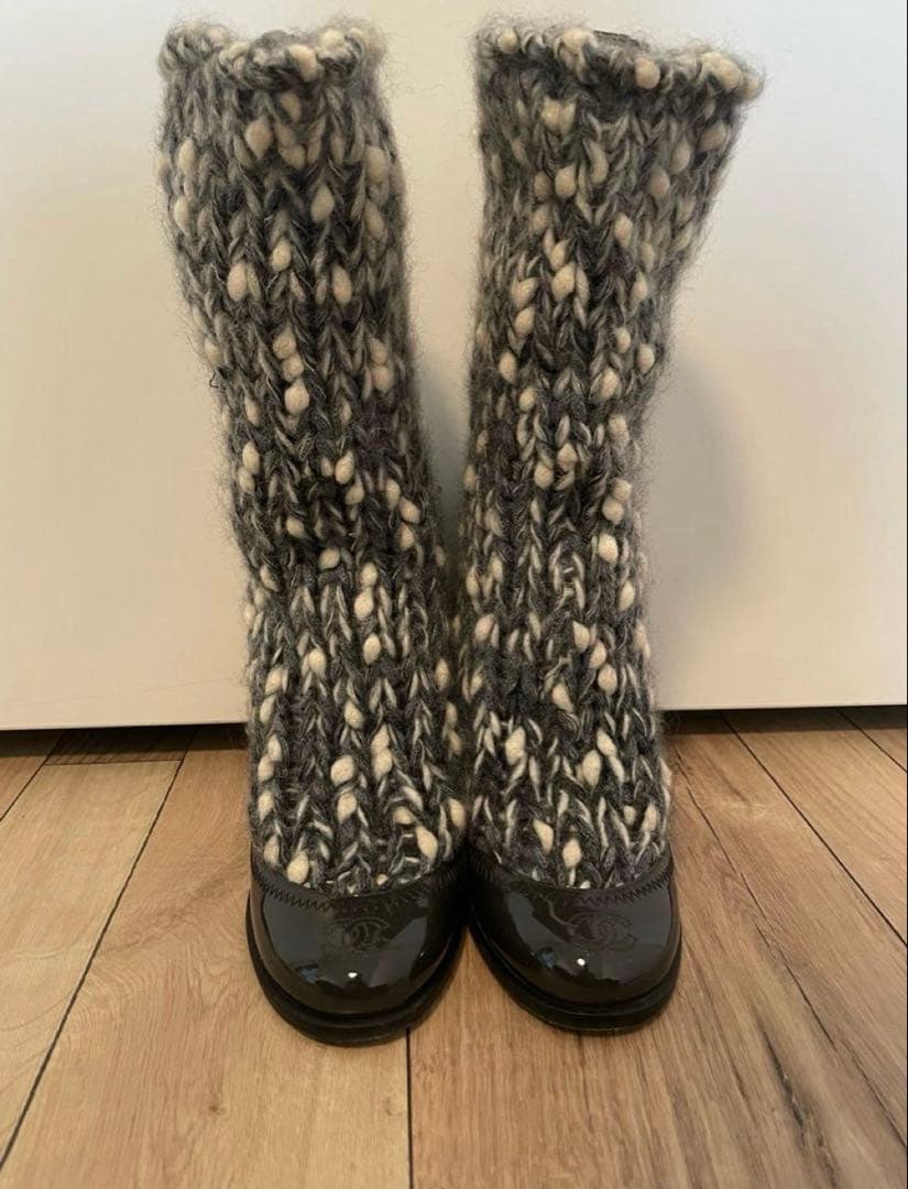 Chanel Knit High Heels Boots — view 2
