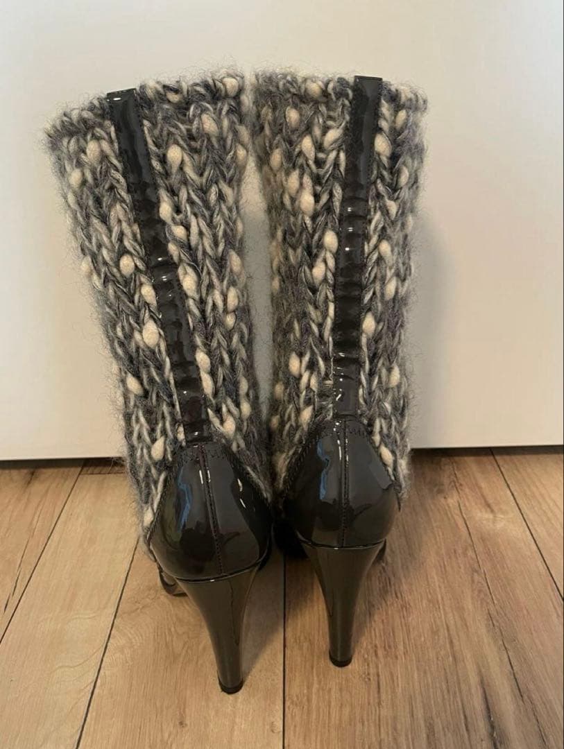 Chanel Knit High Heels Boots — view 4