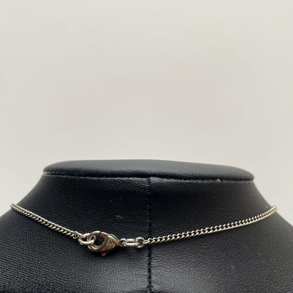 Chanel CC Logo Necklace Line Stone Icon Coco