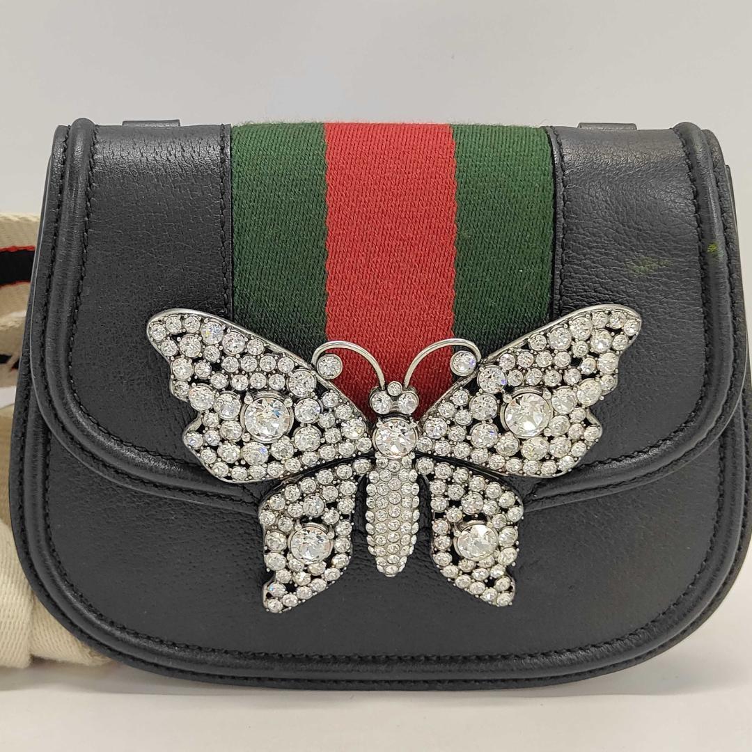 Gucci Totem Butterfly Bijou Shoulder Bag Sherry Line