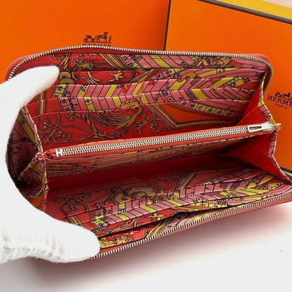 Hermes Orange Azap Long Silk in Wallet