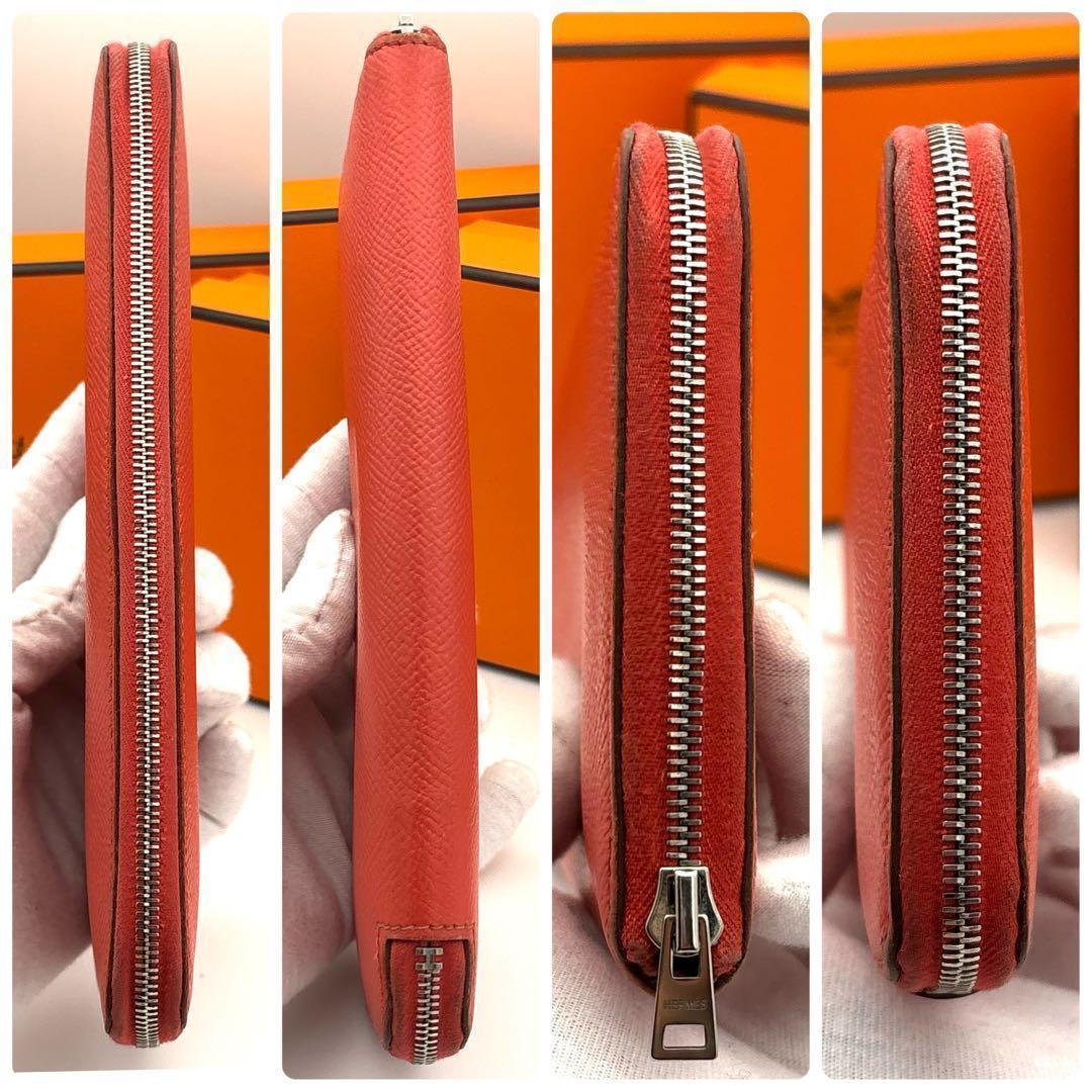 Hermes Orange Azap Long Silk in Wallet — view 4