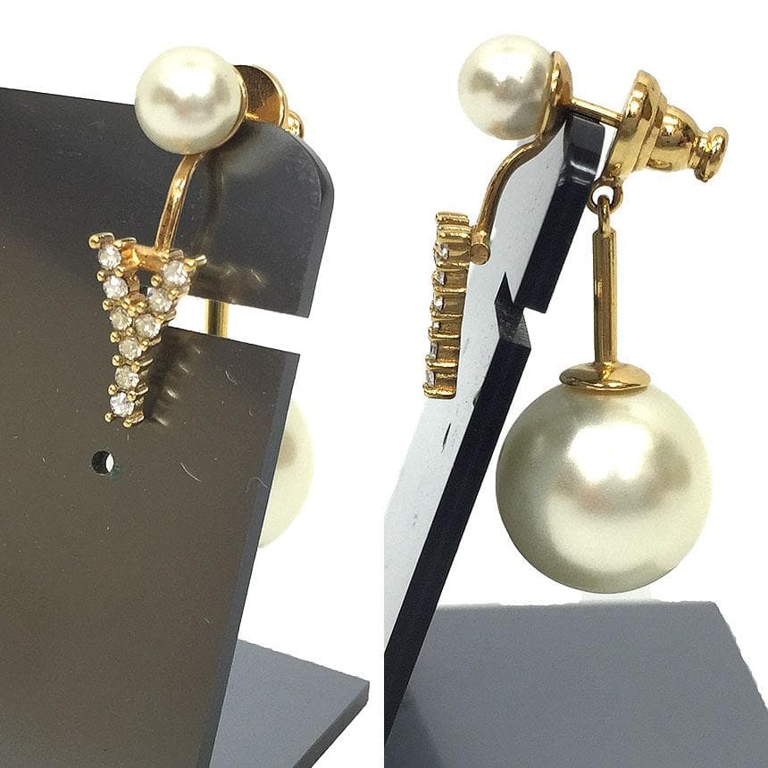 Dior Initial Pearl Y Tribal Single Earrings Aq10848