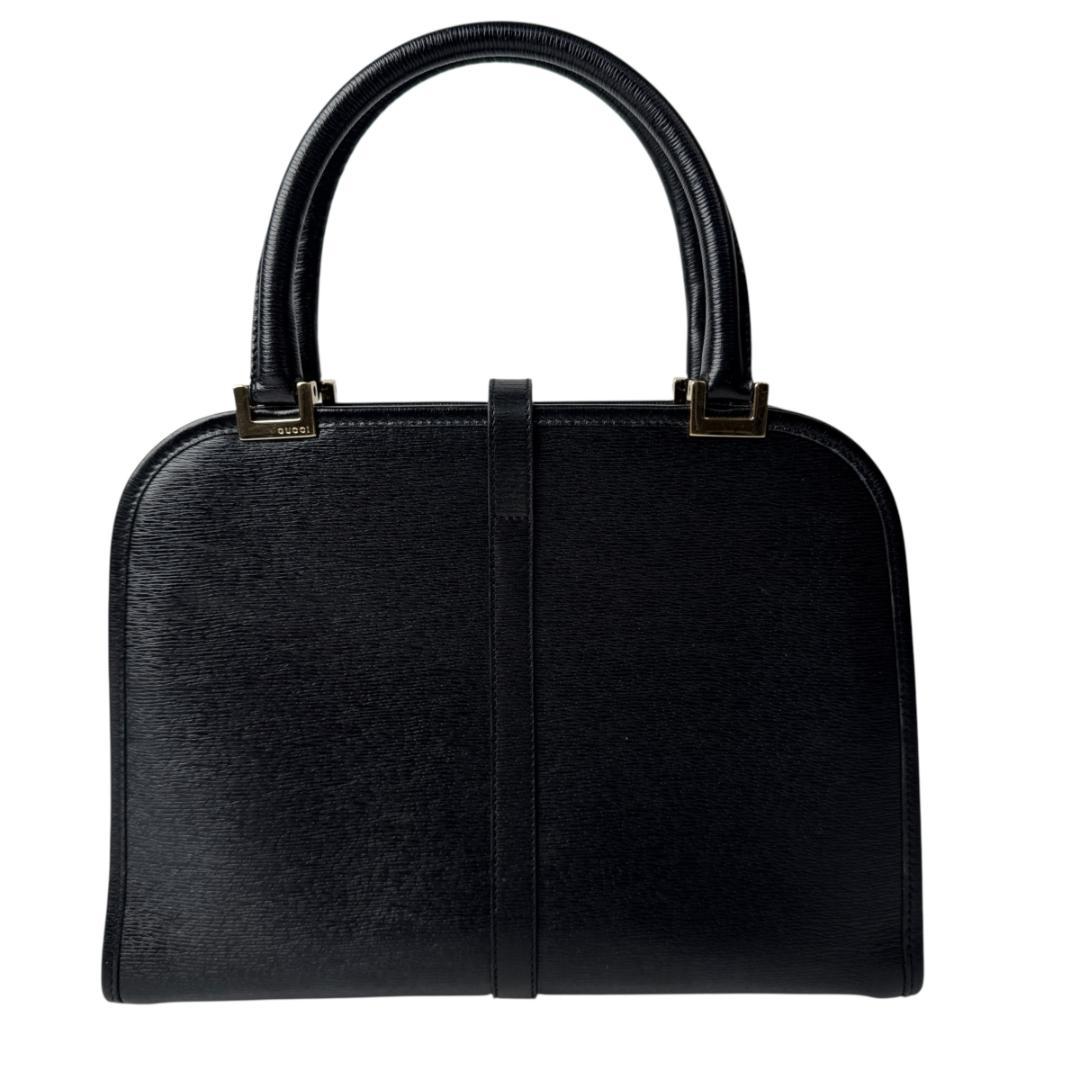 Gucci Jackie Handbag Leather Black Gold — view 3