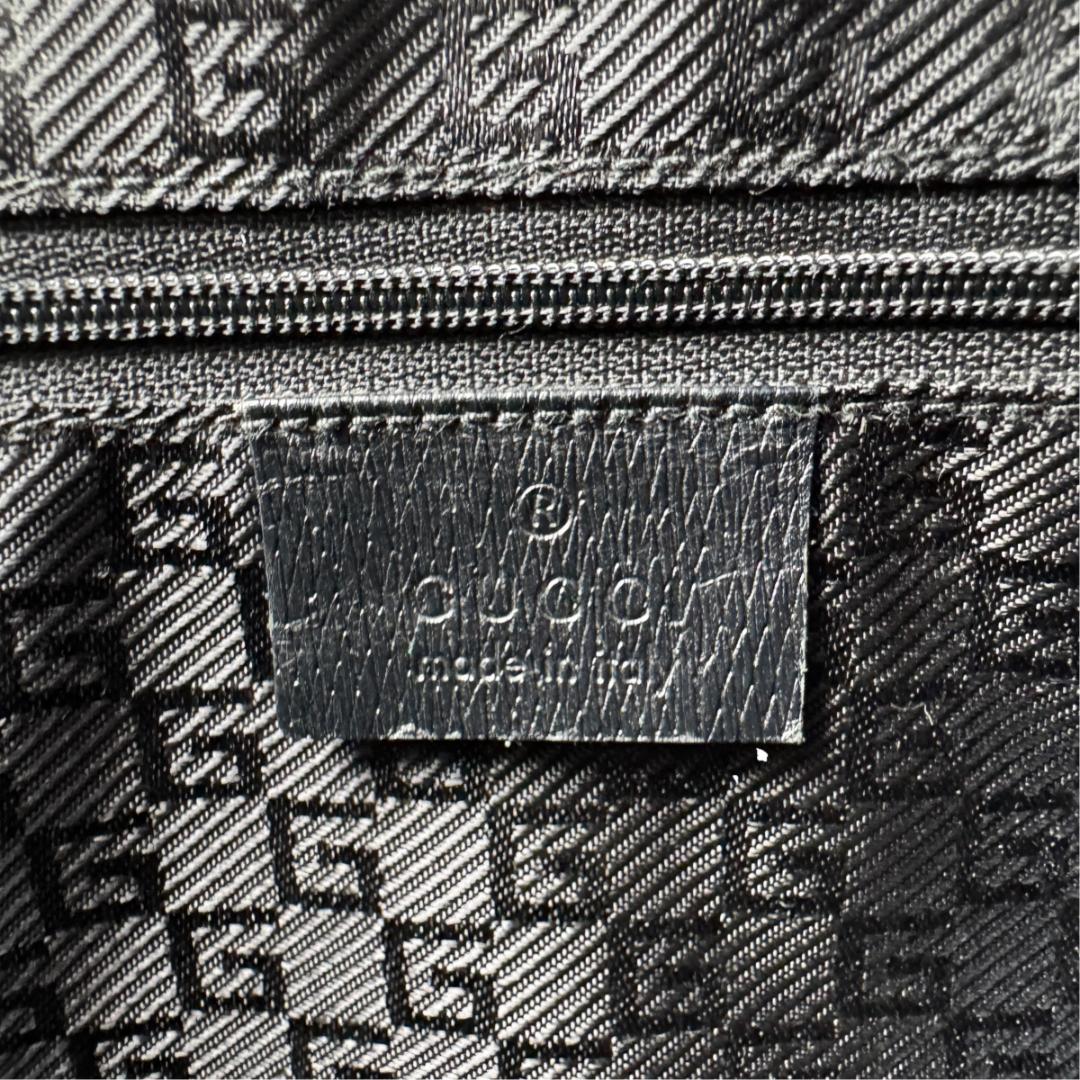 Gucci Jackie Handbag Leather Black Gold — view 8