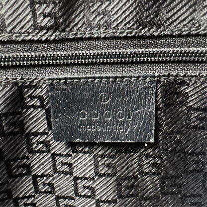 Gucci Jackie Handbag Leather Black Gold — view 8