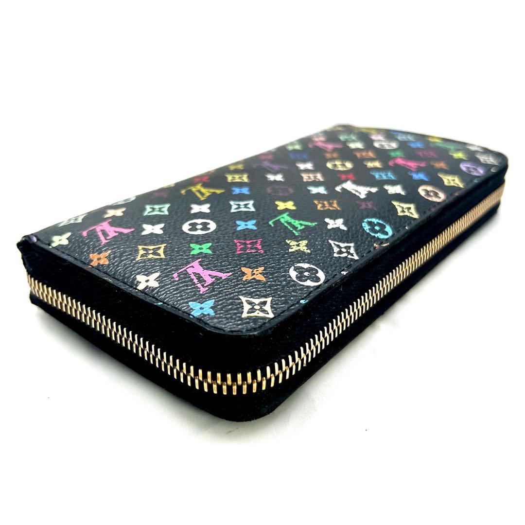 Louis Vuitton Monogram Multicolor Zippy Wallet Takashi Murakami Noir